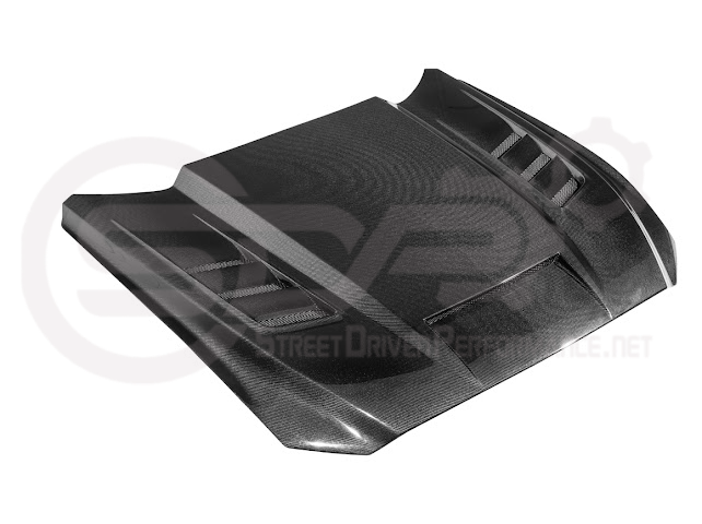 2015-2017 FORD MUSTANG S550 | TERMINATOR STYLE CARBON FIBER FRONT AIR VENTED HOOD
